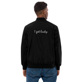 I GOT LUCKY - Embroidered Premium recycled bomber jacket